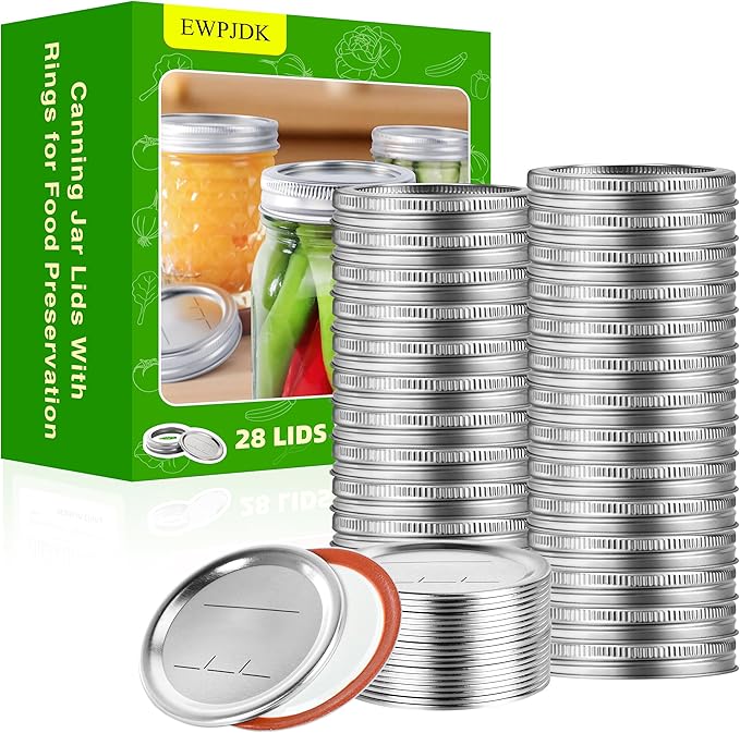 56PCS Canning Lids with Rings For Mason Regular